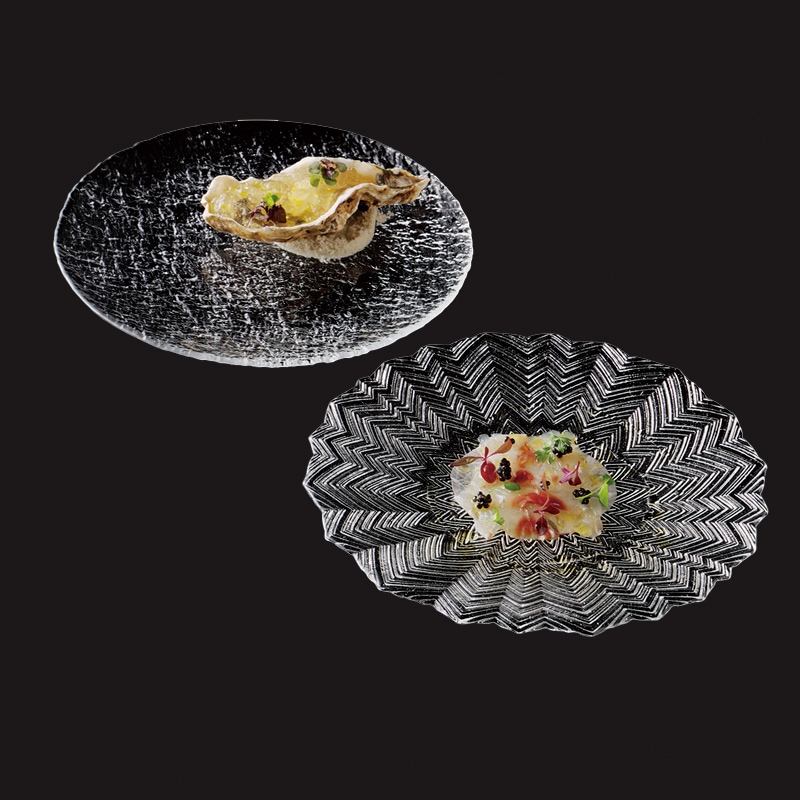 ガラスプレート　大皿　2枚　43×33×3 センチ ガラスプレート 大皿 2枚 43×33×3 センチ