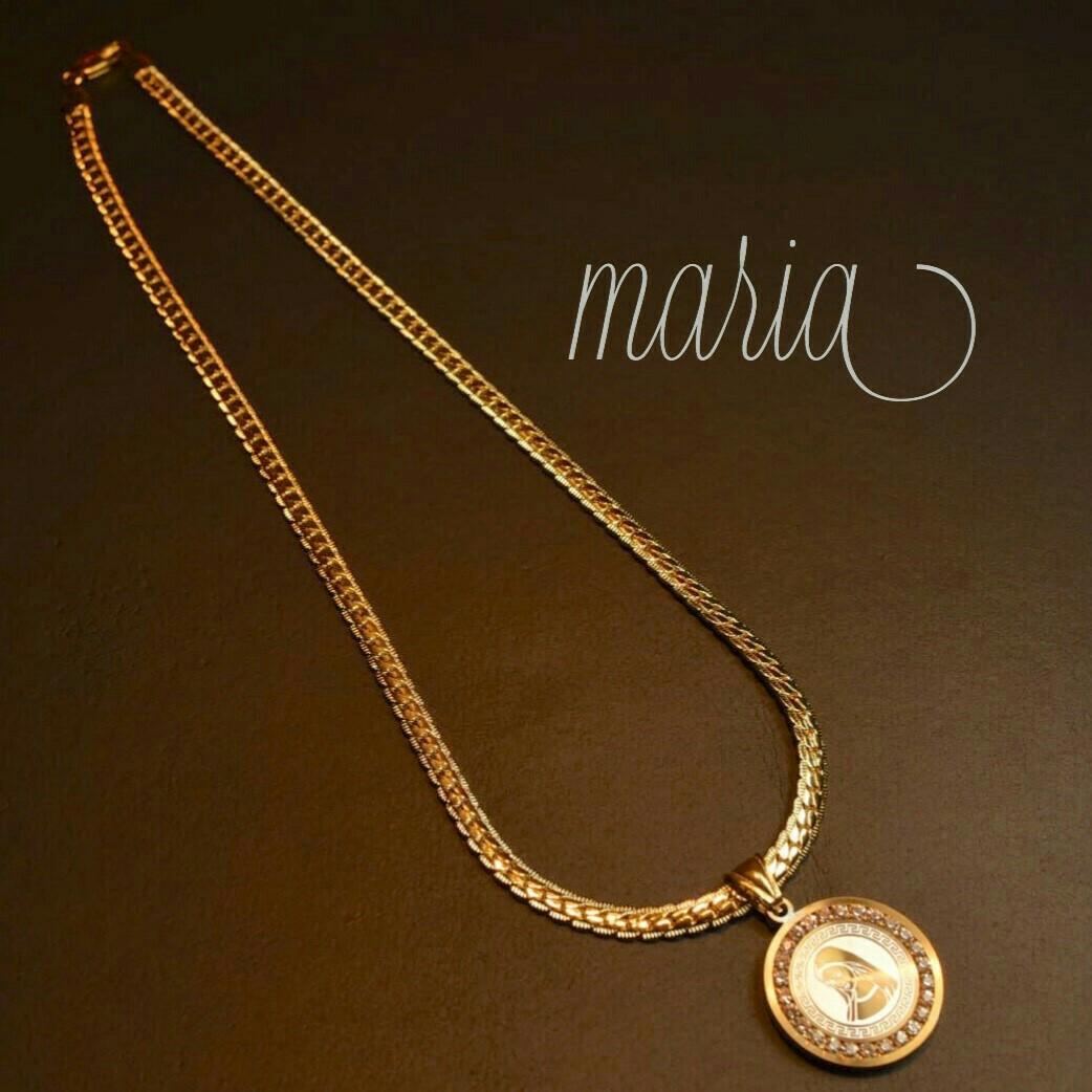 新品　金　 マリア喜平ネックレス 　ゴールド ステンレストップ　ロングセラー