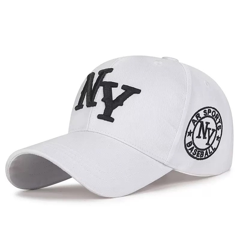 ホワイト ブラック キャップ 赤NY刺繍デザイン ベースボール | 帽子