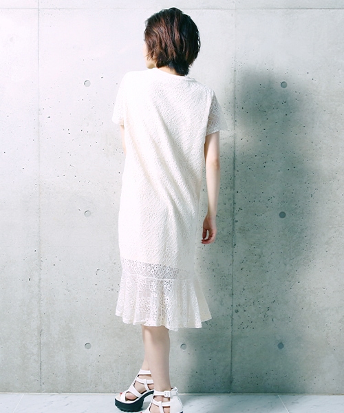 スリーブレースワンピース