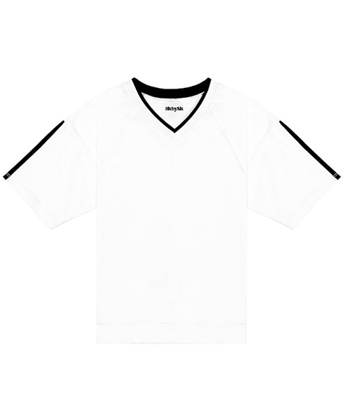 SLEEVE STRIPED TELI-SYATU　WHITE