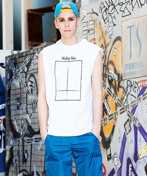 SLEEVELESS GRAPHIC DESIGN　WHITE