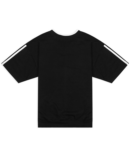SLEEVE STRIPED TELI-SYATU　BLACK