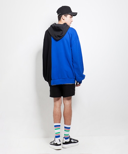 SWITCHING BICOLOR HOODIE