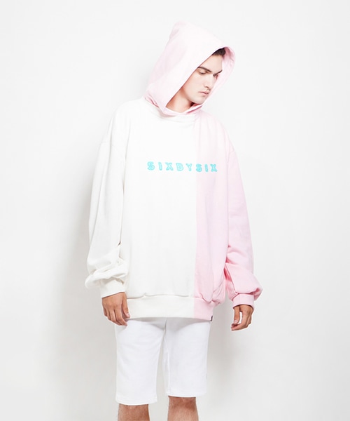 SWITCHING BICOLOR HOODIE