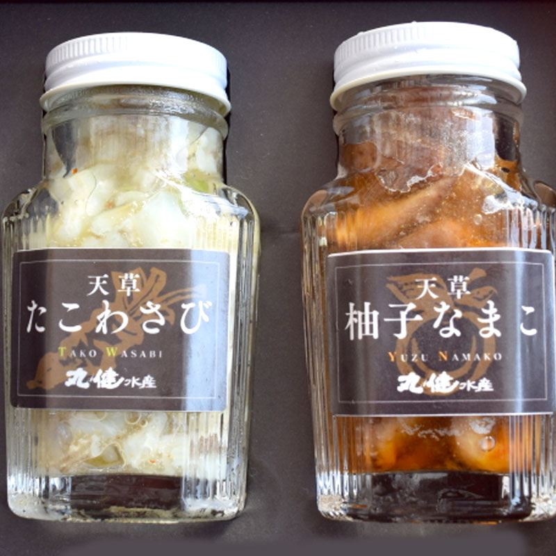 天草のおつまみセット(柚子なまこ・たこわさび）瓶詰め｜熊本の通販は