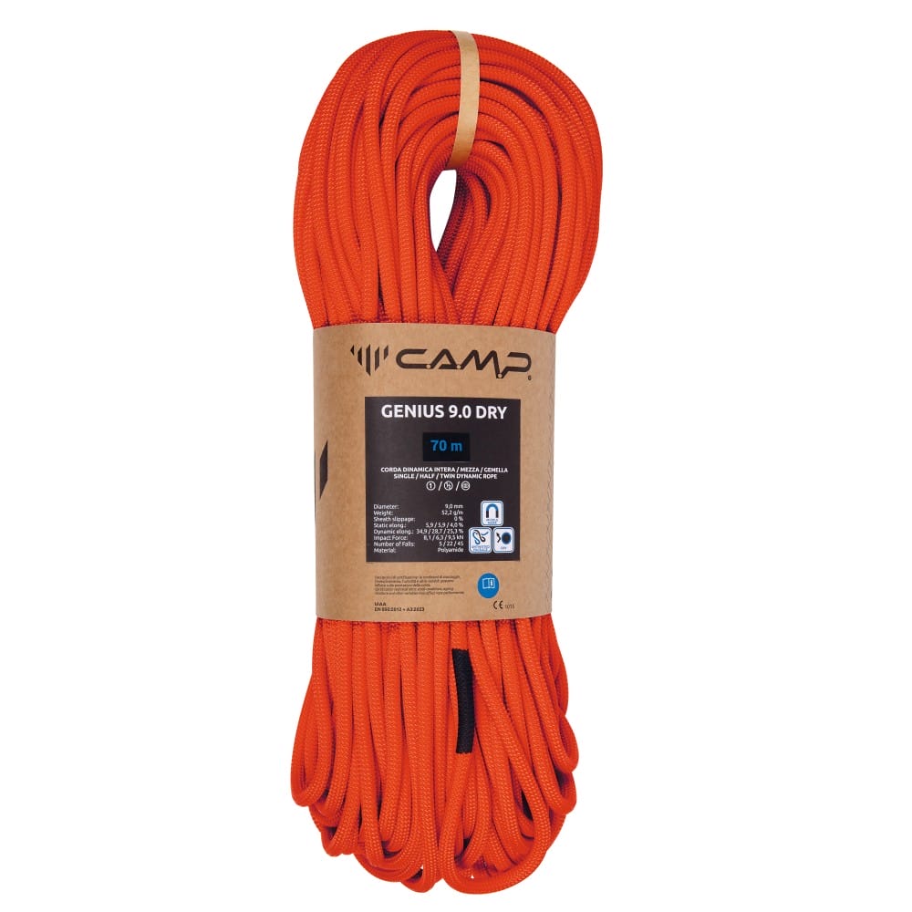 CAMP ����� GENIUS �����˥��� 9.0 DRY 60m��ŹƬ����ݥ����UP����700P�ץ쥼��ȡ�