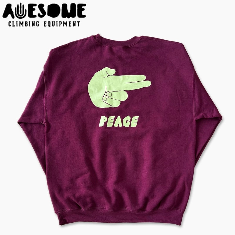 Awesome Climbing Equipment PEACE SWEAT MAROON