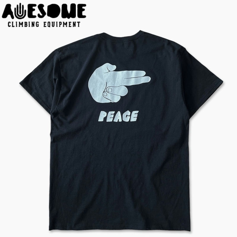 Awesome Climbing Equipment PEACE TEE BLACK