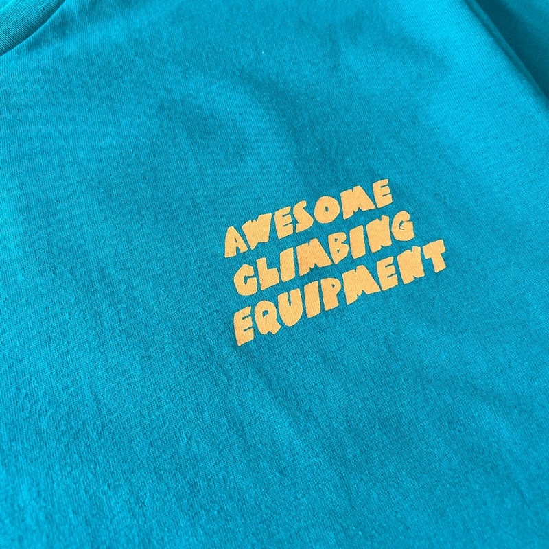 Awesome Climbing Equipment PEACE TEE HIPPIE GREEN