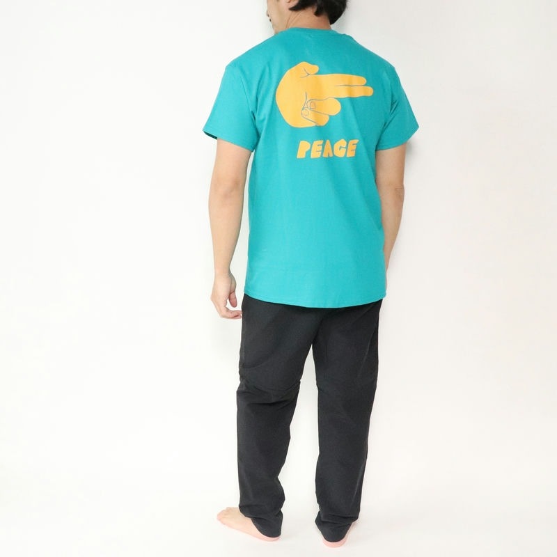 Awesome Climbing Equipment PEACE TEE HIPPIE GREEN