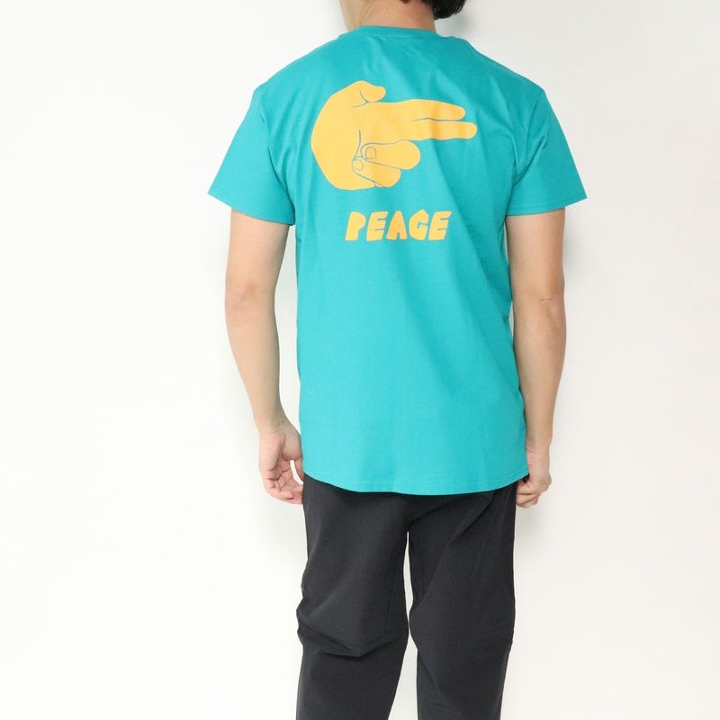 Awesome Climbing Equipment PEACE TEE HIPPIE GREEN