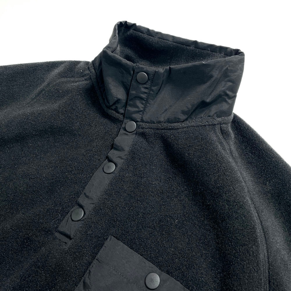 ROKX ���å��� RXMF194089 CLASSIC 200 FLEECE SNAP TOP TRUE BLACK