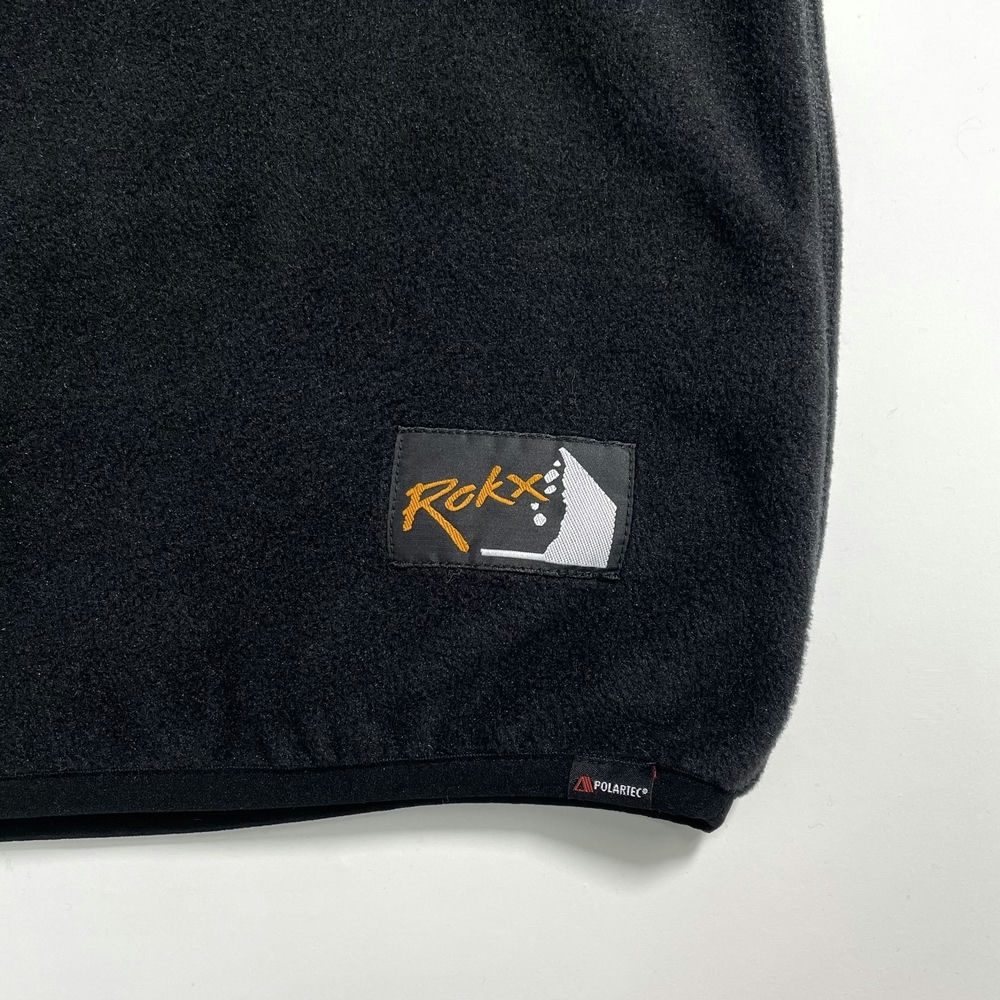 ROKX ���å��� RXMF194089 CLASSIC 200 FLEECE SNAP TOP TRUE BLACK