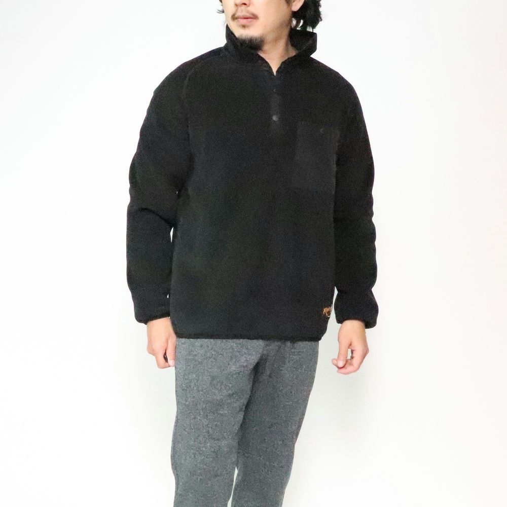 ROKX ���å��� RXMF194089 CLASSIC 200 FLEECE SNAP TOP TRUE BLACK