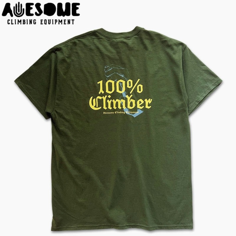 AWESOME 100% climber TEE M,green