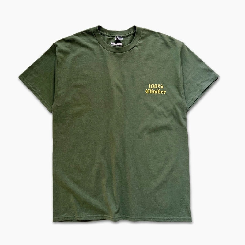 AWESOME 100% climber TEE M,green