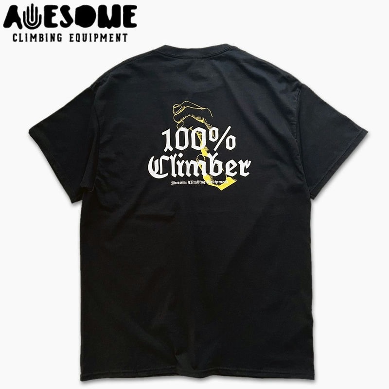 AWESOME 100% climber TEE black