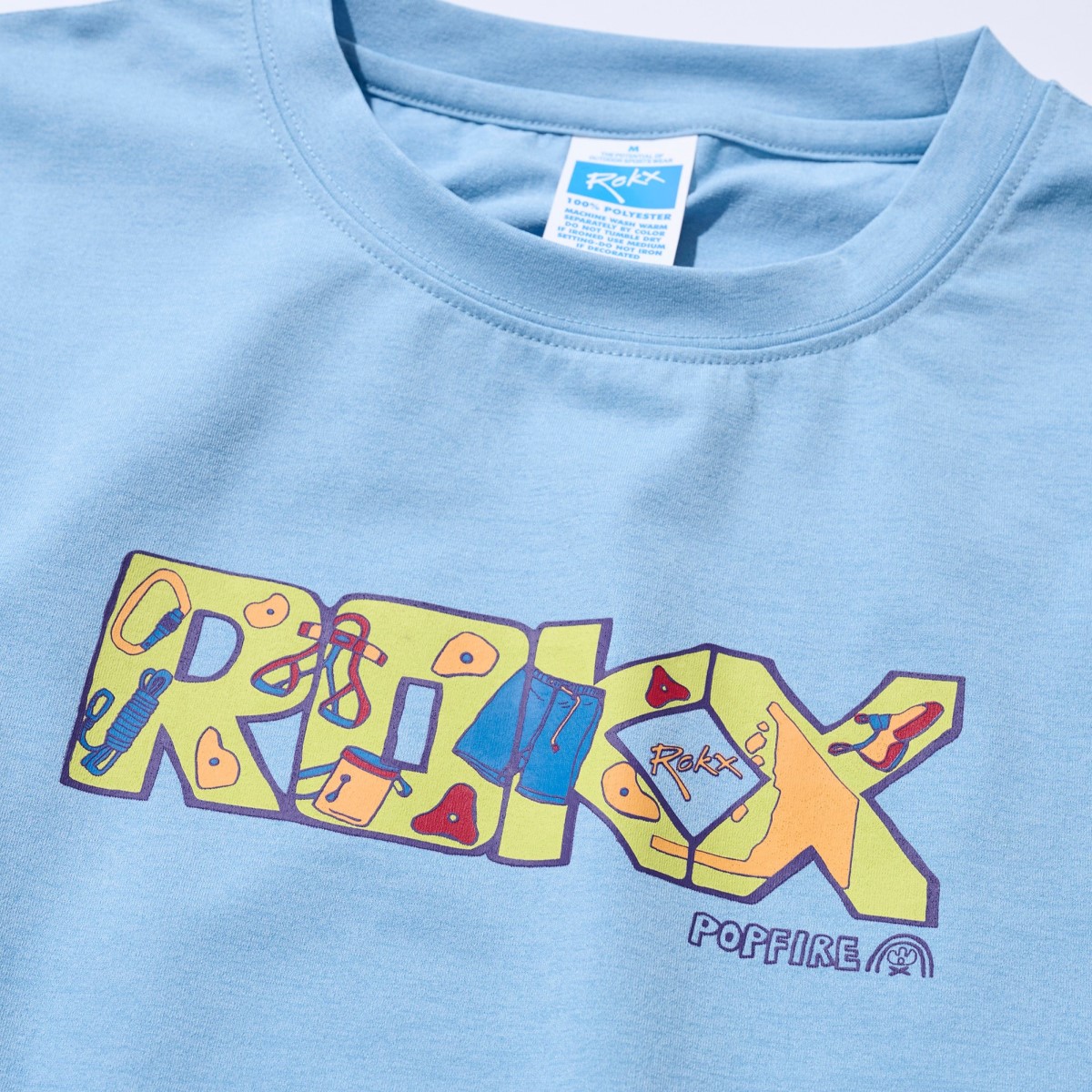 ��30��OFF��8580�ߢ���ROKX ���å��� SPIRIT LOGO TEE collab POPFIRE