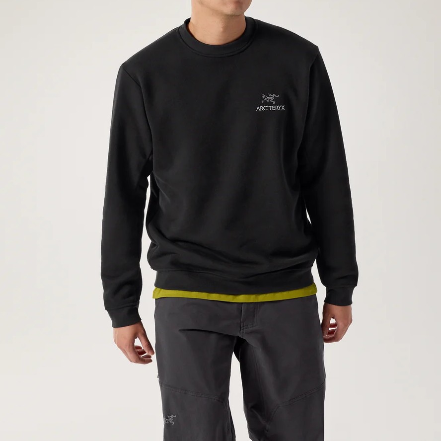 �������ƥꥯ�� M's ����֥�� �ե꡼�� ���롼 Emblem Fleece Crew Black