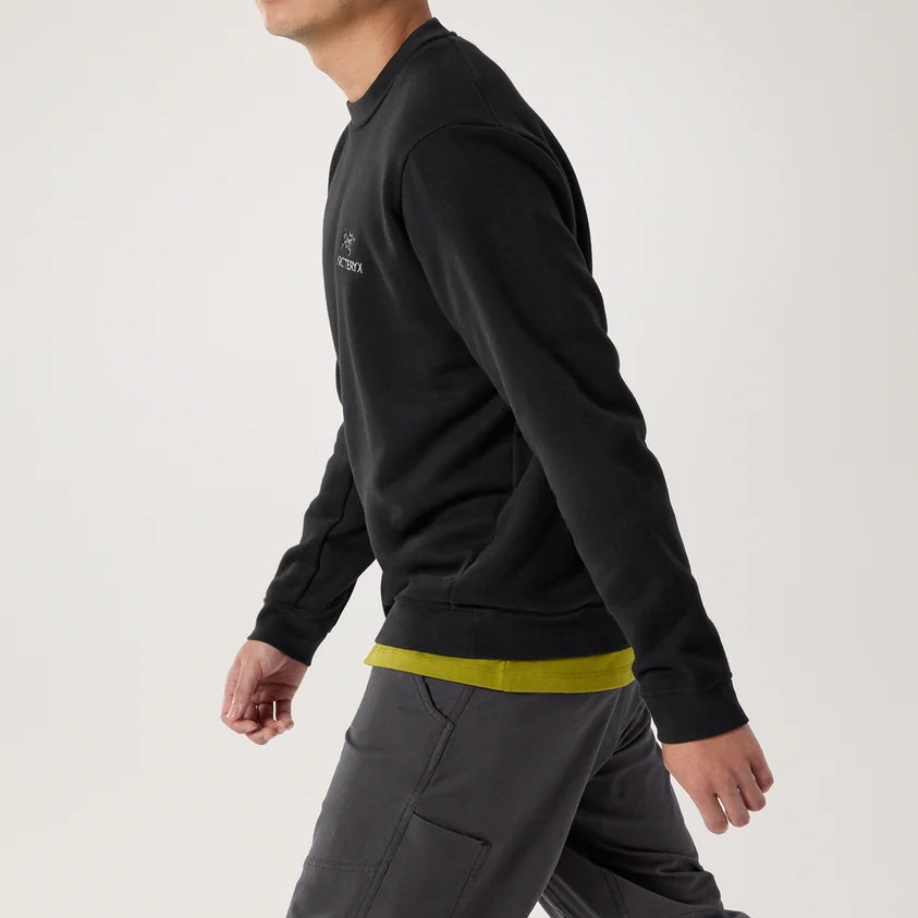 �������ƥꥯ�� M's ����֥�� �ե꡼�� ���롼 Emblem Fleece Crew Black
