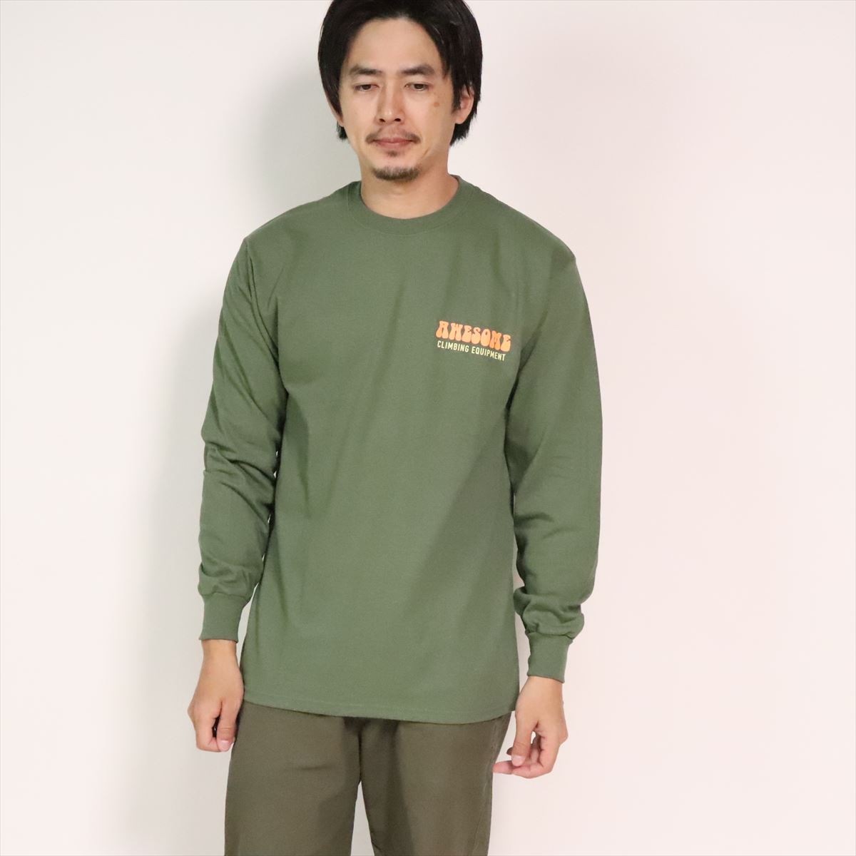 AWESOME  THE BIRD EYE L/S Tee NATURAL
