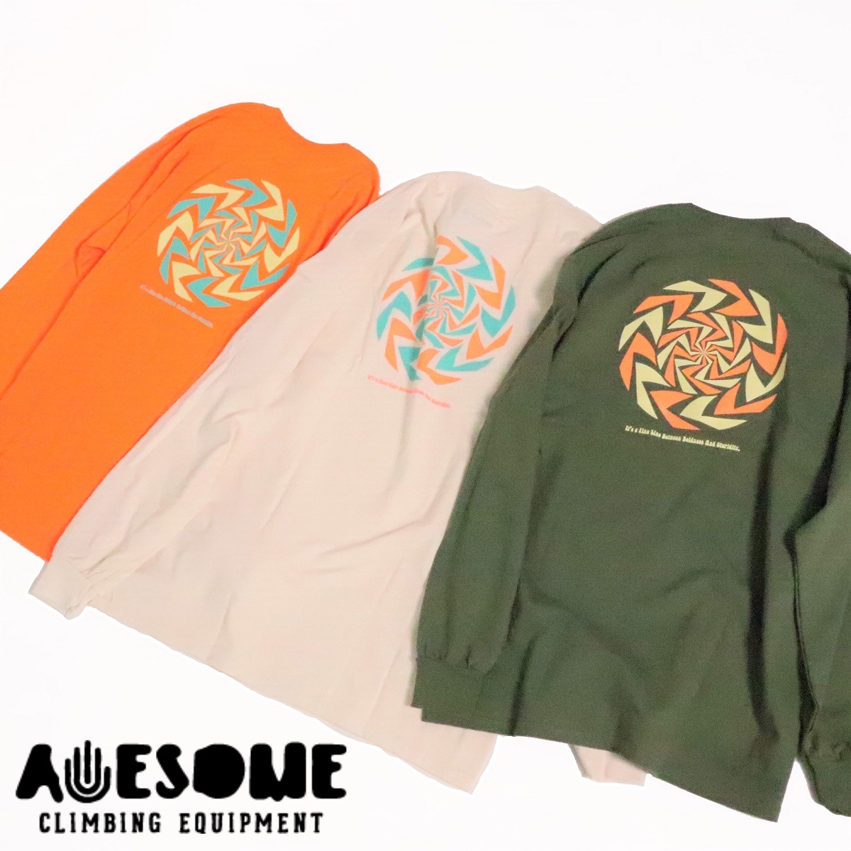 AWESOME  THE BIRD EYE L/S Tee NATURAL