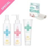 薬用メルシーケア 3点セット（浸透保水液＋薬用保湿乳液＋薬用保護クリーム）