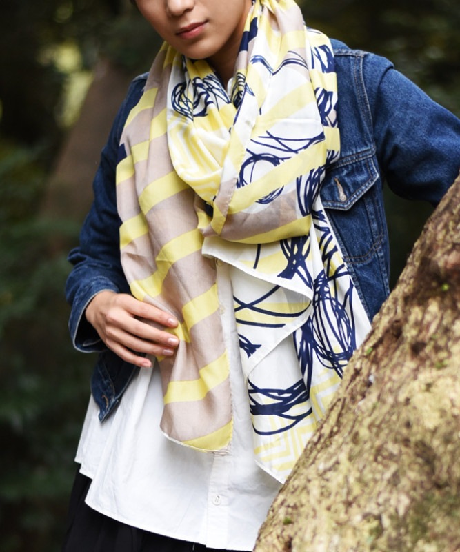 【SALE】Hachimitsu lemon はちみつれもん [KusaKanmuri ストール]