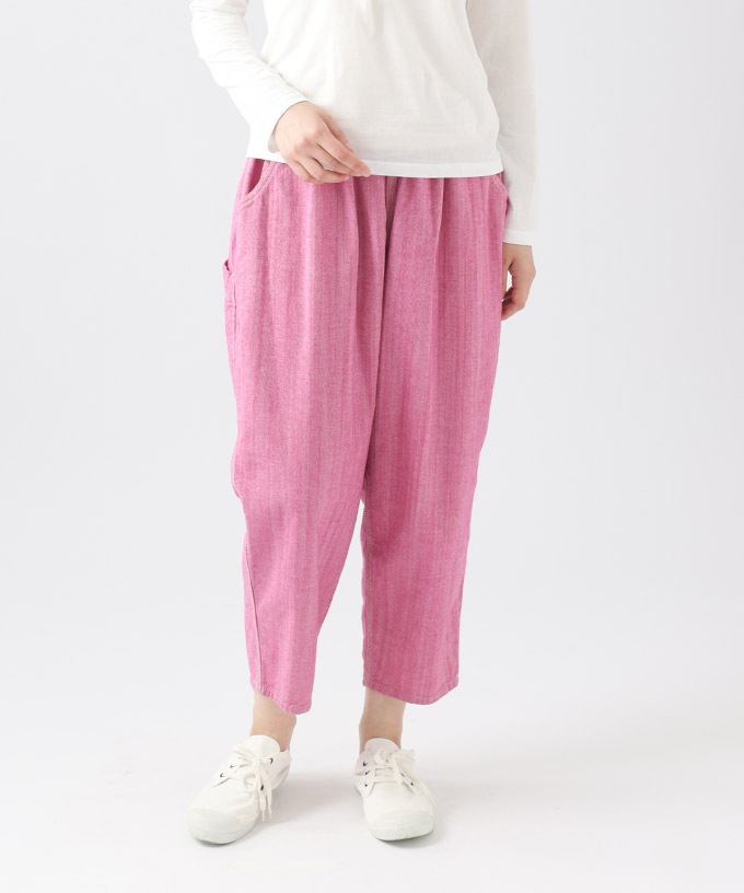 マオパンツ・84 ムラ糸カラーデニムのバックポケットパンツ/ITEM,PANTS