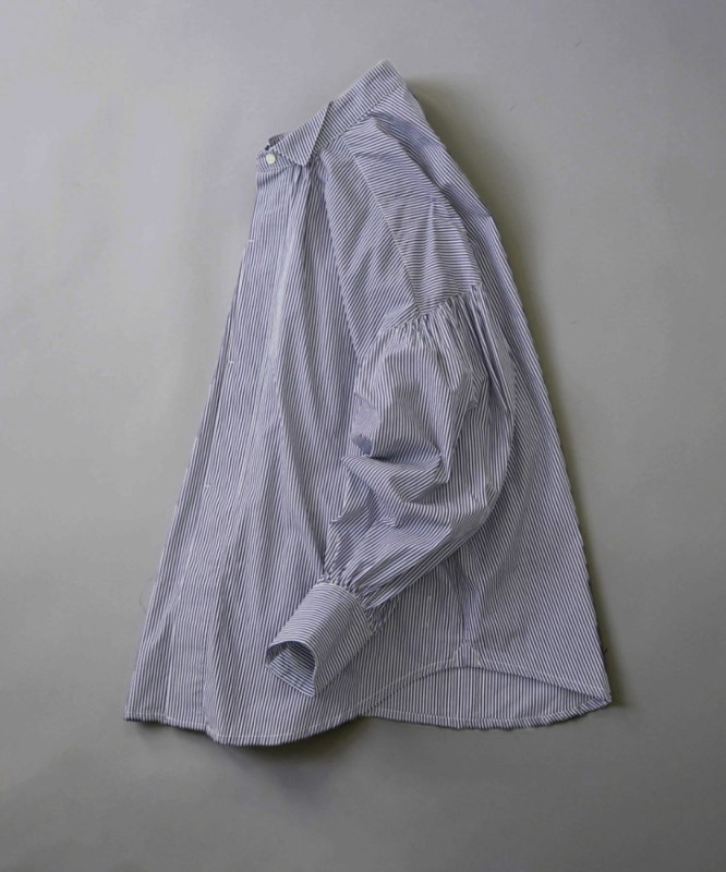 【SALE】チャーリー・B ［Haddow］ピンストライプのボリュームスリーブシャツ
