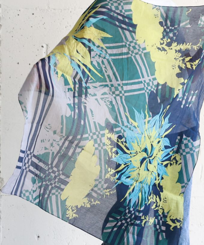 みちびきのとり ［KusaKanmuri シルクコットンストール ]/ITEM,STOLE