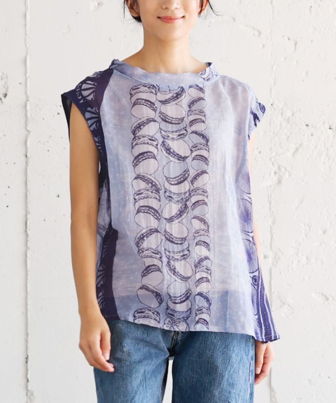 じゃぽにぜ とっぷ［KusaKanmuri シルクコットントップス]/すべての