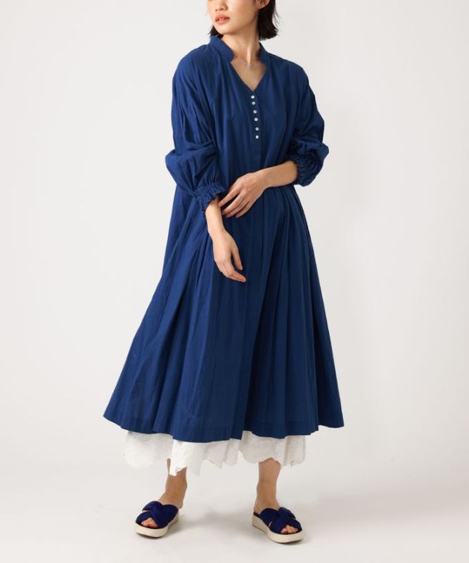 【SALE】カリナドレス　ギャザースリーブのオープンワンピース