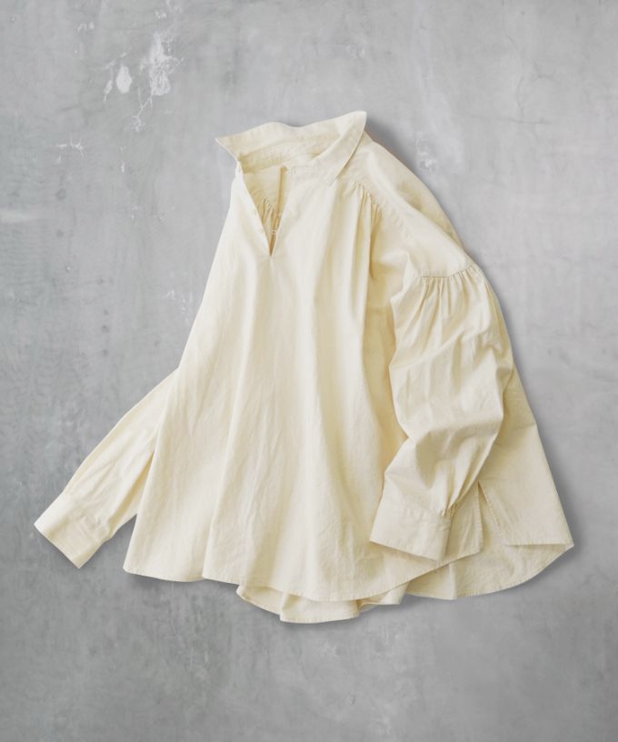 【SALE】ミロ［haddow］たっぷりギャザーのオーバーサイズシャツ