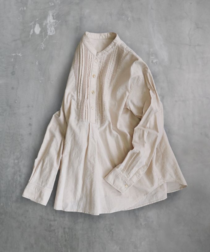 ヘンリー［haddow］オックスシャンブレー素材のボザムシャツ