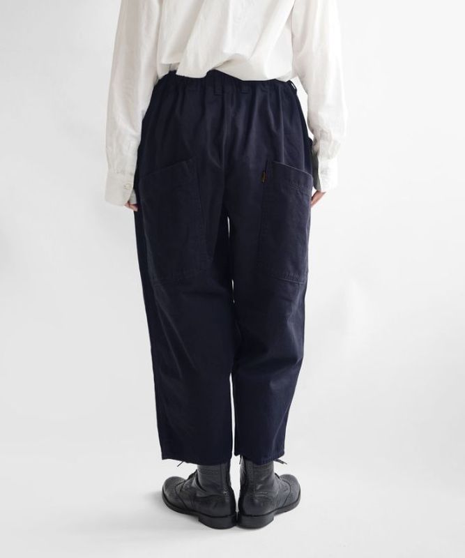 【再入荷ネイビー】マオパンツチノ定番バックポケットパンツのチノ素材【フラッシャー＆ピスネーム付き】