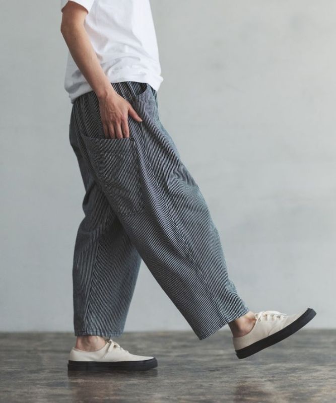 マオパンツ・ホワイト 人気のホワイトデニムバックポケットパンツ