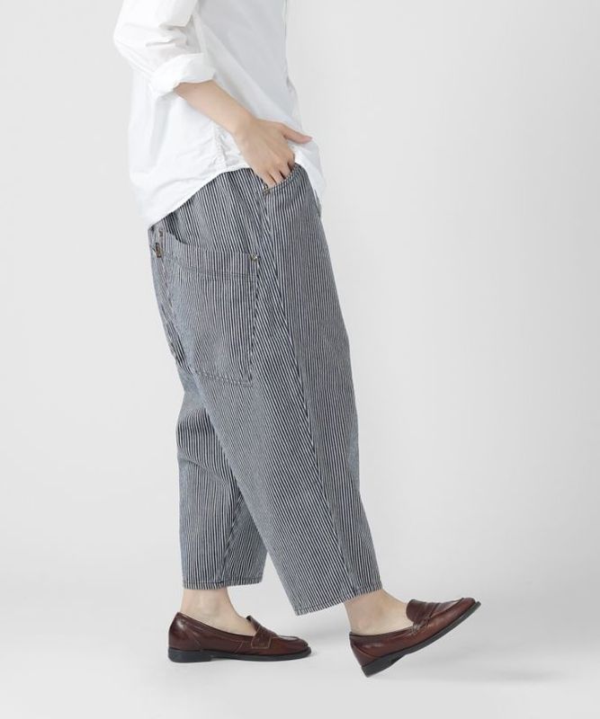 マオパンツ・ホワイト 人気のホワイトデニムバックポケットパンツ