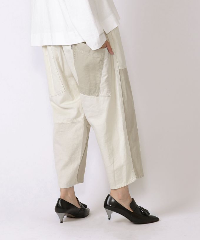 こ*す様 BASCO バスコ☆マオパンツ 再入荷】マオパンツ・ホワイト 人気のホワイトデニムバック