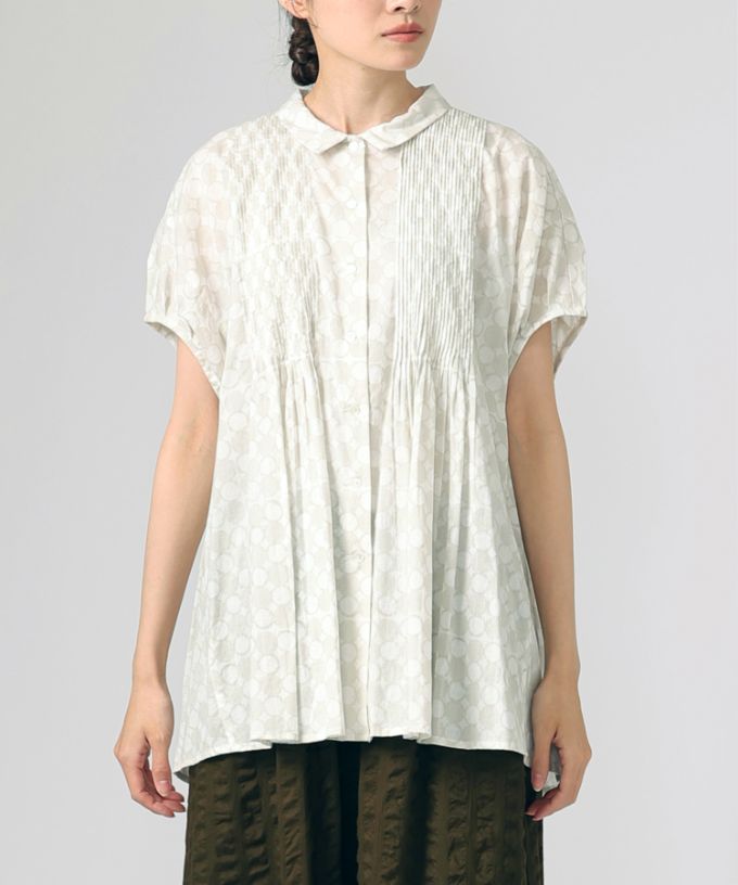 ラシェル・サボン ブロックプリントのインド綿ブラウス/ITEM,JACKET