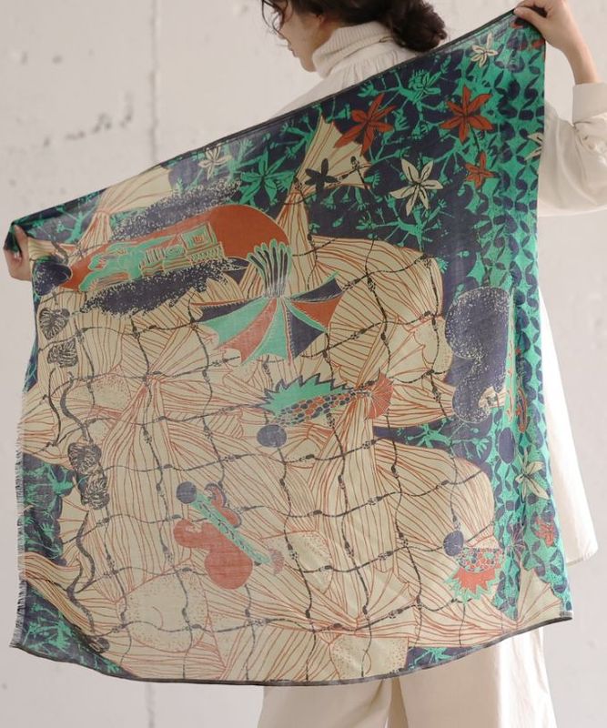 さかなのせかい　よる　[Kusa Kanmuri ウールストール]