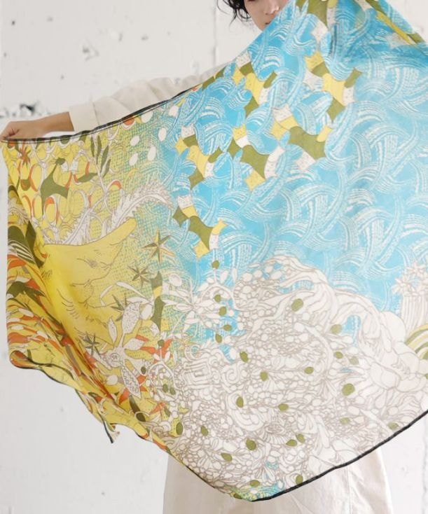 あしとおりーぶ き　[Kusa Kanmuri ウールストール]