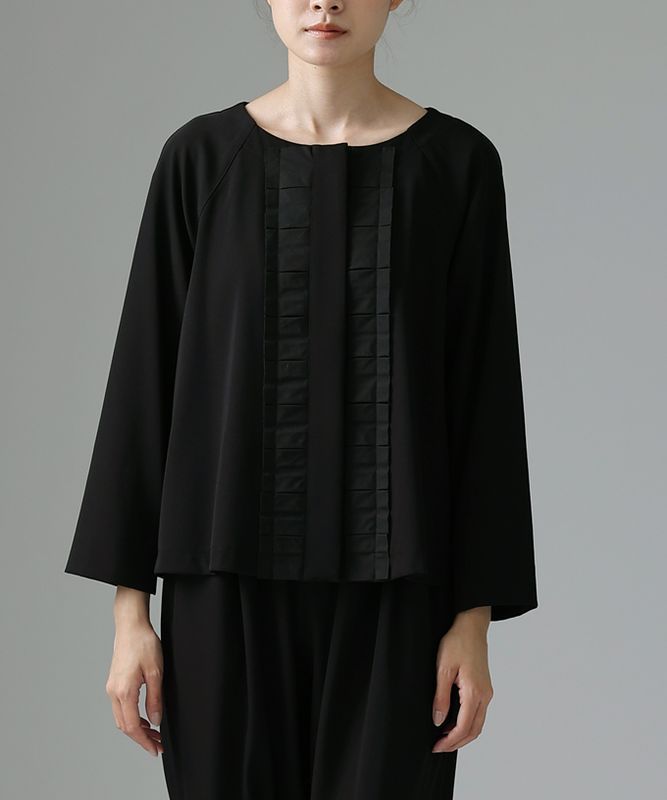 ドリノジャケット・B［Chronicle］タックフリルのノーカラージャケット