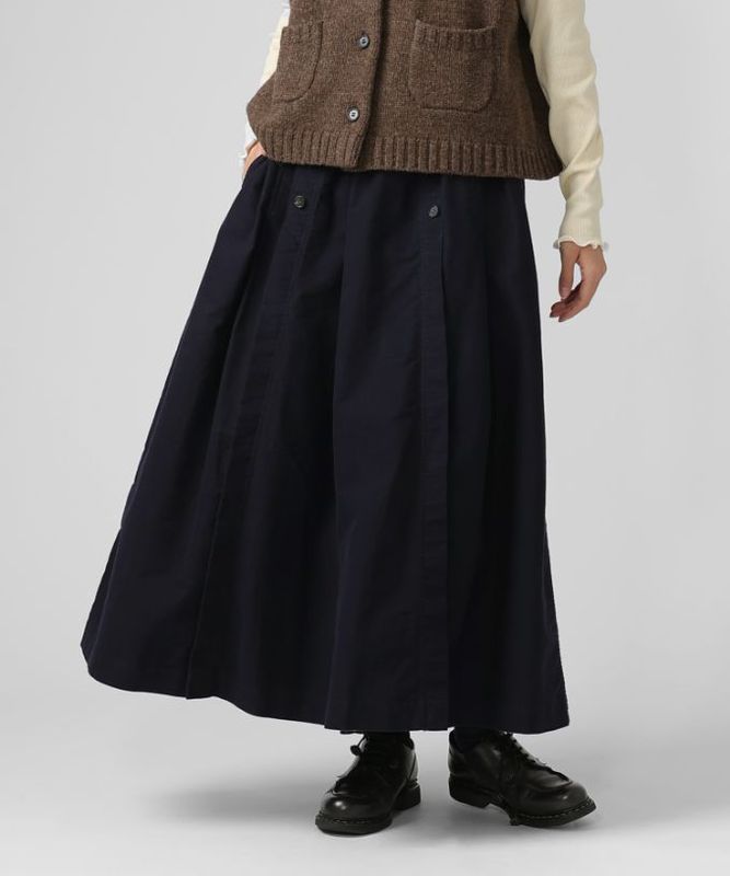 メーヌスカート　起毛素材のマリン風フレアスカート