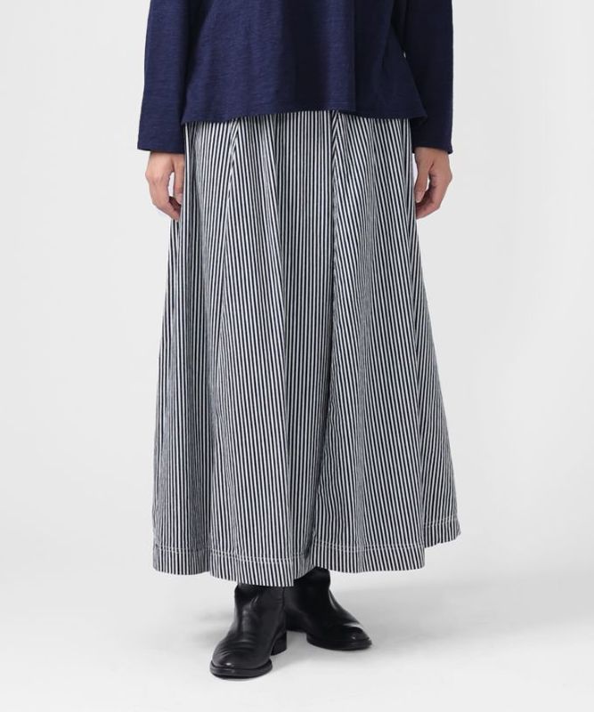 サキスカート・R　8オンスヒッコリー素材のフレアスカート