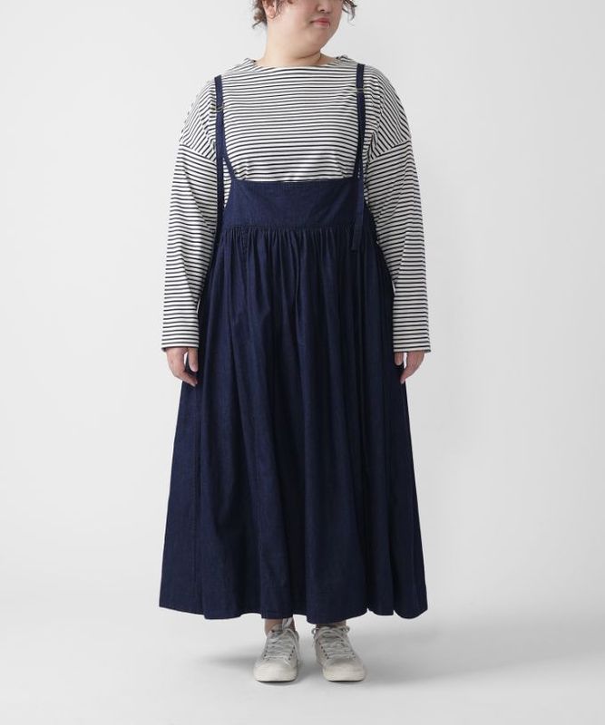 マルシア・Ｃ４【プラスサイズ】5オンスデニムのジャンパースカート