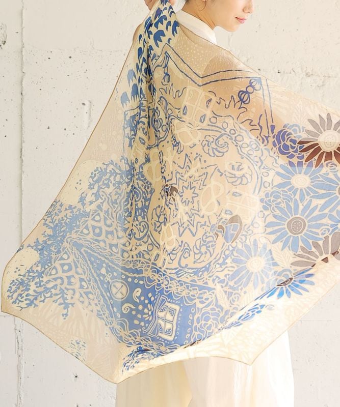 おかしのおうち ［KusaKanmuri　シルクコットンストール ]