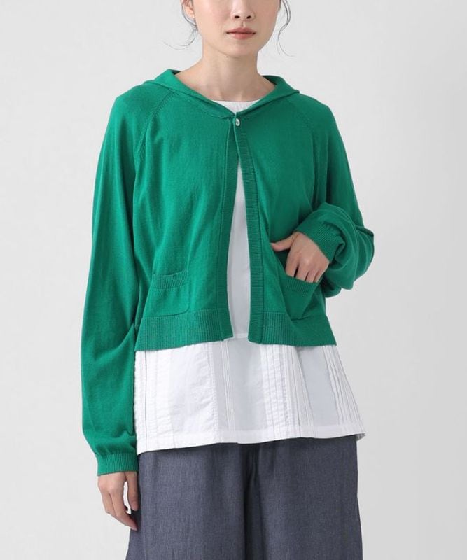 エルナカーデ・B　小さなセーラーカラーのコットンニットボレロ