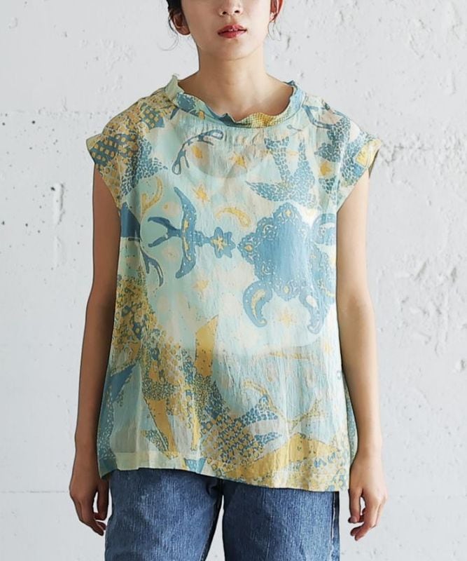 おうじのおくりもの とっぷ［KusaKanmuri シルクコットントップス]